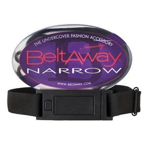 Beltaway NARROW Woman's Flat Buckle Belt - Black